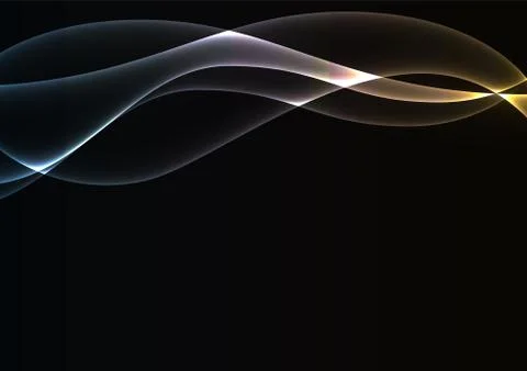 Metallic flame curve layer abstract background Stock Illustration