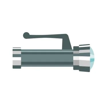 The metallic flashlight Stock Illustration