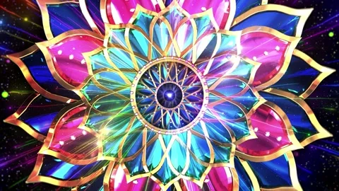 Metallic Flowers Tunnel Video stock 342471621