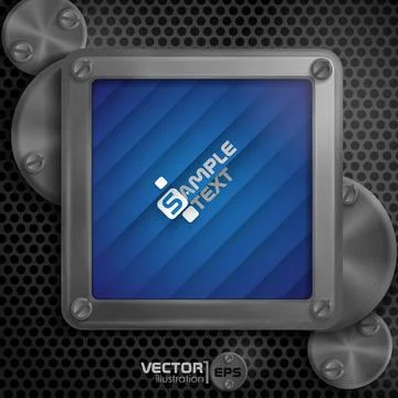 Metallic Frame With Screws Metallic Frame With Screws On Abstract Metallic... Foto stock