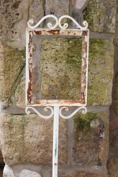 Metallic frame. Texture or background. Foto stock