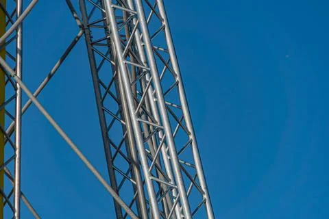 Metallic Framework Structure for Industrial and Construction Themes Stock Photos