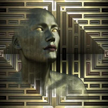 Metallic Future - Blind Seer 스톡 일러스트