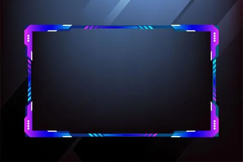 Metallic gaming overlay panel vector with abstract shapes. Simple futuristi.. Stock Illustration