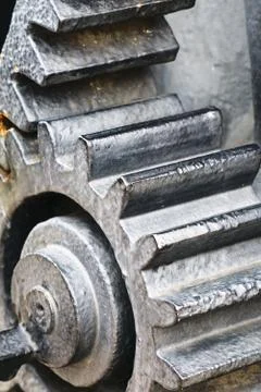 Metallic gear wheel Stock Photos