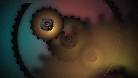 Metallic gears rotating seamless loop motion background Stock Footage 344972090