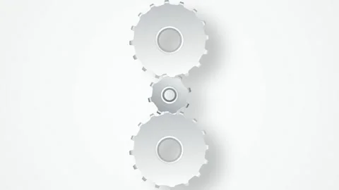 Metallic gears turning seamless loop motion background Stock Footage 345601411