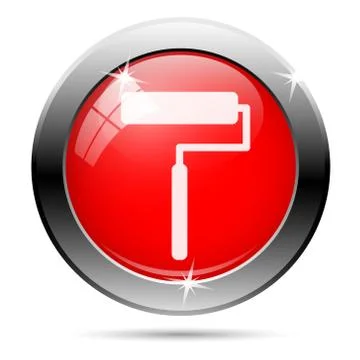 Metallic glossy icon Stock Illustration