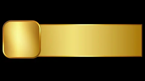 Metallic Gold Broadcast Lower Third Title Graphic Bar Motion Animation 動画素材 341567292