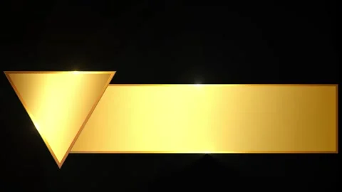 Metallic Gold Broadcast Lower Third Text Banner Motion Design Graphic Stock-Footage 341567334