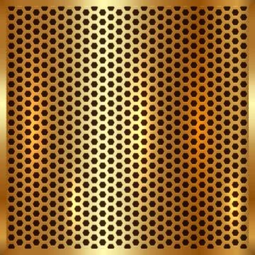 Metallic gold cell background Stock Illustration