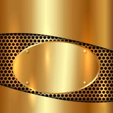 Metallic gold decorative background Stock Illustration