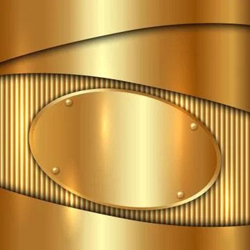 Metallic gold decorative background Stock Illustration