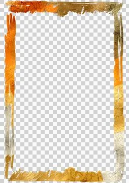 Metallic Gold Edge Frame Digital Painting Illustrazione stock