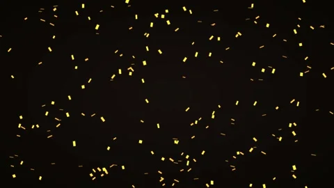 Metallic golden foil confetti rectangles tumbling and fluttering in slow mo.. 스톡 동영상 346188016