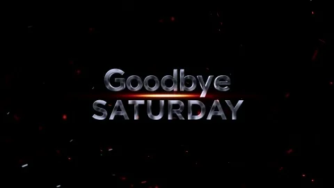 Metallic Goodbye Saturday text design with glowing light effects and floati.. Stock-Footage 343576059
