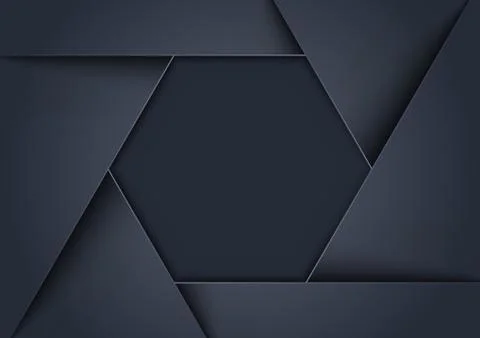 Metallic Gray Background Formed as Hexagonal Shape Illustrazione stock