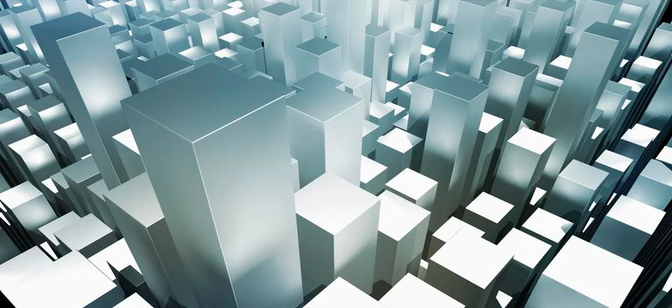 Metallic gray three dimensional rectangular shapes 스톡 일러스트