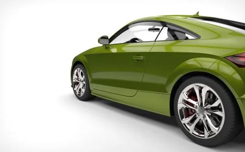 Metallic Green Car Stock Illustration