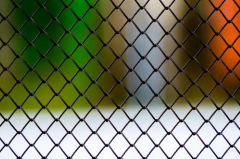 Metallic Grid on the white backgraund Stock Photos