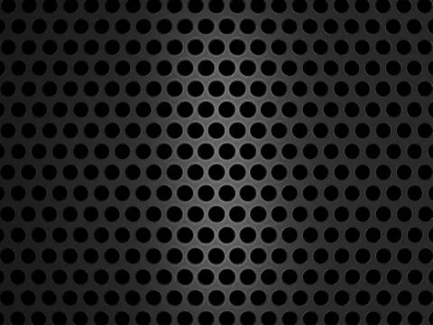 Metallic grill texture on black background Stock Illustration