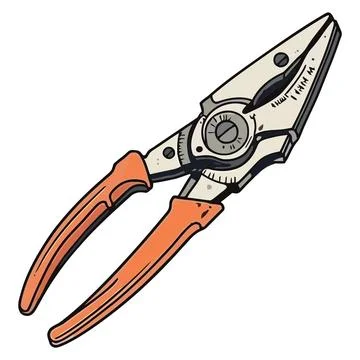 Metallic hand tools for construction industry Stock Illustration