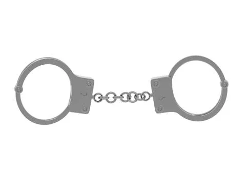 Metallic handcuffs as shackles Stock Illustration