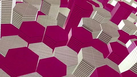 Metallic Hexa Background 2 Video stock 140328872