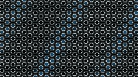 Metallic Hexagonal Pattern Background with Blue Accents Stock Footage 341738161