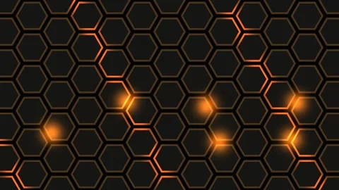 Metallic hexagonal pattern background for dynamic visuals Stock Footage 341709857