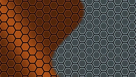 Metallic hexagonal pattern background for seamless looping Stock Footage 341700232