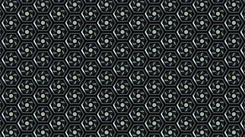 Metallic Hexagonal Pattern Background Seamless Loop Stock Footage 341710807