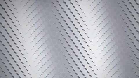 Metallic hexagonal tiles tilt and shift in a rhythmic wave like motion Vídeo Stock 342216063