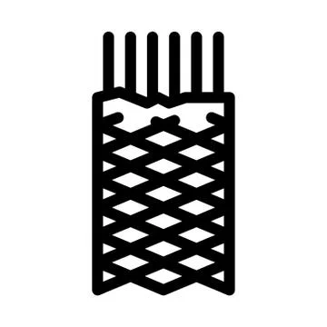 Metallic insulation shield cable black icon vector illustration Stock Illustration