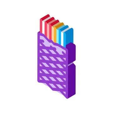 Metallic insulation shield cable isometric icon vector illustration Stock Illustration