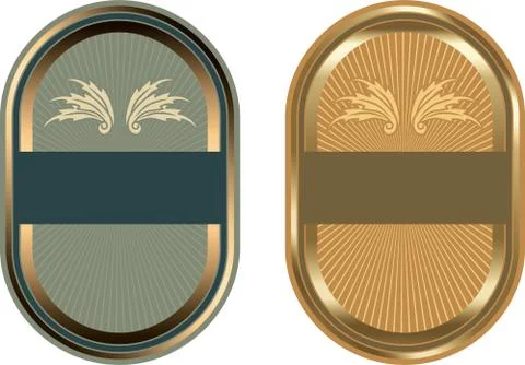 Metallic label Stock Illustration