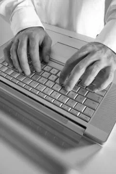 Metallic laptop Stock Photos