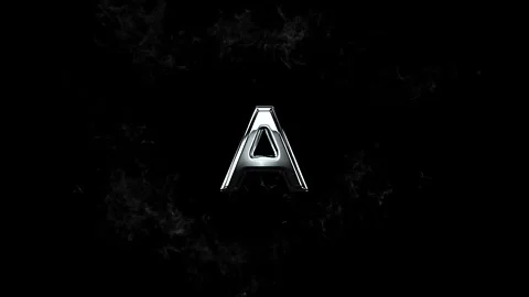 Metallic letter A surrounded by a realistic white smoke explosion effect Video stock 343576071