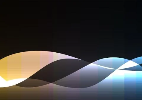 Metallic line curve transparent layer abstract background Stock Illustration