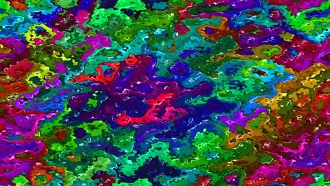 Metallic liquid surface color. waves of liquid rainbow ink Video stock 135534625