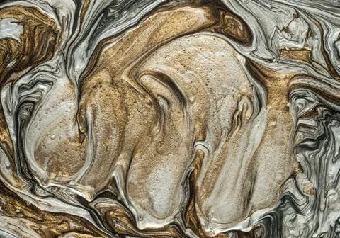 Metallic liquid surface texture Stock Photos