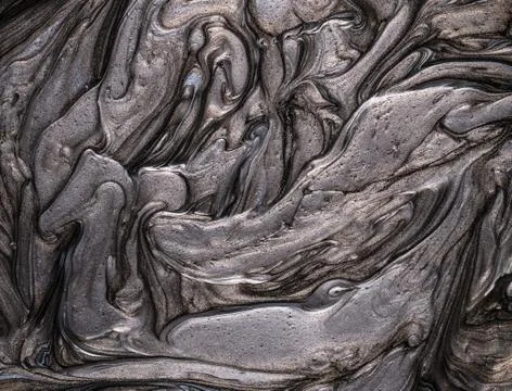 Metallic liquid surface texture Stock Photos