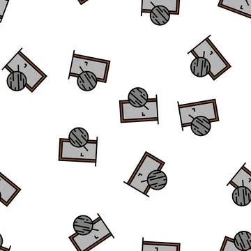 Metallic material door vector seamless pattern Stock Illustration