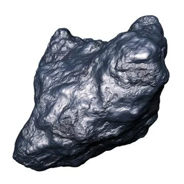 Metallic meteorite asteroid Stock Illustration