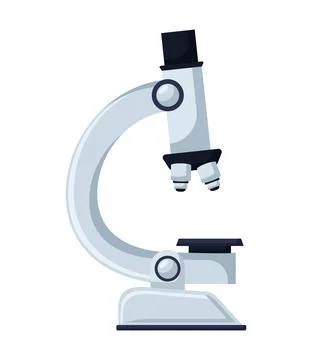 Metallic microscope illustration Stock Illustration