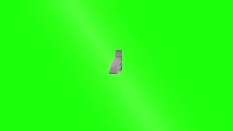 Metallic missile rotating on green screen background Stock Footage 320776804