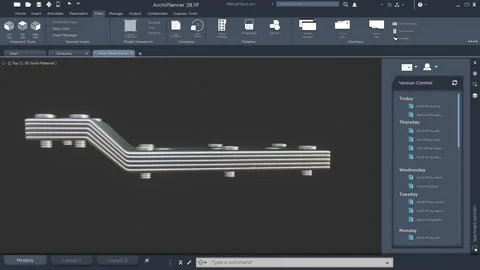 Metallic model object of industrial technical component Stock Footage 152072792