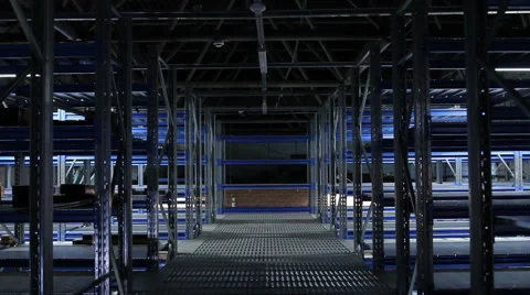 Metallic modern warehouse. Stock Footage 59534384