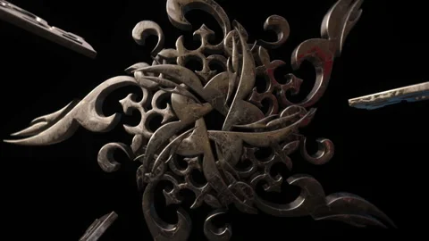 Metallic Ornament Stock Footage 340230828