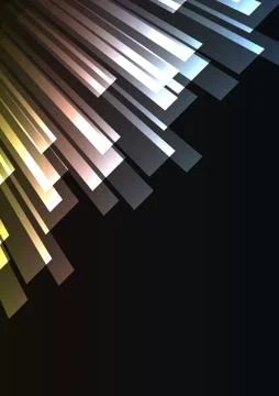 Metallic overlap stripe rush in dark background Stock Illustration